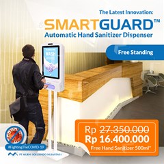 automatic hand sanitizer dispenser dengan digital signage - standing