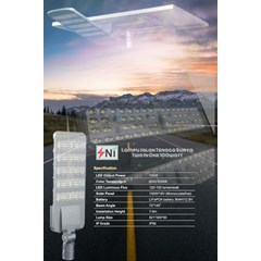 paket pju lampu jalan tenaga surya two in one 100watt