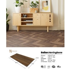 lantai vinyl spc 6,5 mm - balian herringbone