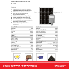 lampu pju two in one 60watt