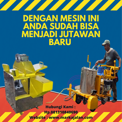 mesin marka jalan makasar, cat marka