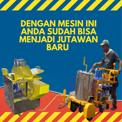 mesin marka jalan surabaya, cat marka