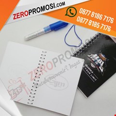 souvenir memo promosi agenda custom ukuran a6 dengan cover artcarton 