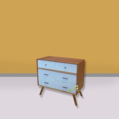 nakas minimalis dua warna mewah elegant kerajinan kayu