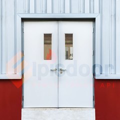 double steel glass door