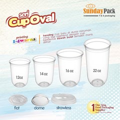 sablon gelas plastik pp oval kapsul