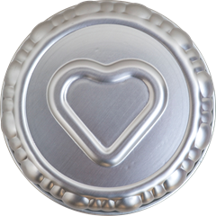 lux heart 16 cm, cetakan kue / pudding, aluminium, 80020