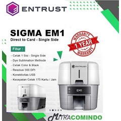 printer id card entrust sigma em1 single side