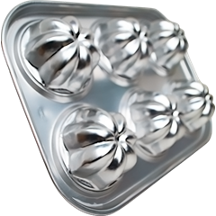 sakura pan 6 in 1, cetakan kue/pudding bentuk sakura, aluminium, 50011