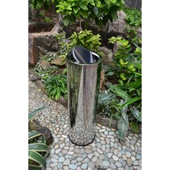 dustbin metal medium metal bucket, tempat sampah stainless, 91069