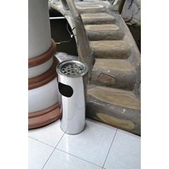 asbak tempat sampah stainless tutup perforated, slb30