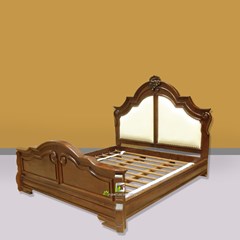 tempat tidur warna natural nc lavista kerajinan kayu