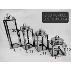 toples segi kerupuk jadul kaca stainless