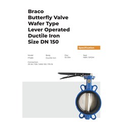butterfly valve wafer type ductile iron 6
