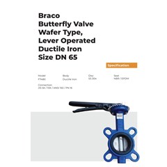 butterfly valve wafer type ductile iron 2.5