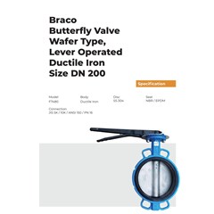 butterfly valve wafer type ductile iron 8