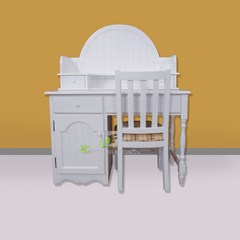 meja belajar minimalis terbaru warna putih kerajinan kayu