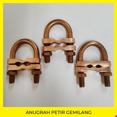 clamp grounding u bolt 2 jalur
