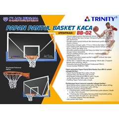 papan pantul bola basket kaca bb-02
