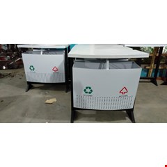 tempat sampah double steel