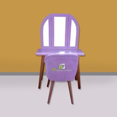 meja rias anak minimalis warna cantik kerajinan kayu
