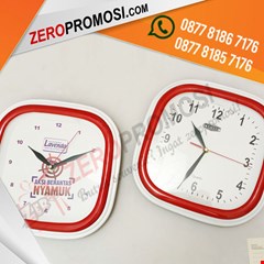 souvenir jam dinding kotak cetak logo kode 185p 