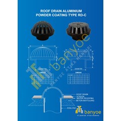 roof drain aluminium /saringan air talang aluminium (rd-c) dia. 3 inch