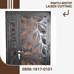 jasa pembuatan pintu motif laser cutting cnc plat besi