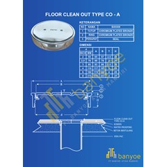 floor clean out ( type co-a) / tutup septictank / floor drain dia. 3