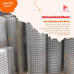 hot dip galvanis mesh galvanized mesh kawat galvanis