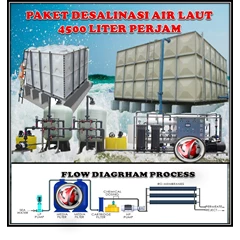 wtp desalinasi air laut paket 4.500ltr perjam