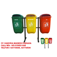 tempat sampah fiber 3in1 bulat 
