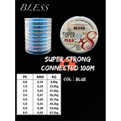 senar - pe super strong x8 - 100m ( blue )