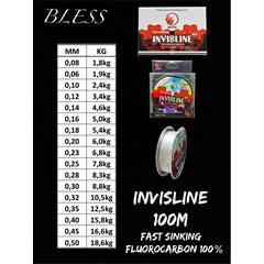 senar - invisline 100m flourocarbon 100%
