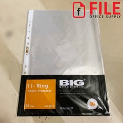 plastik 11 ring sheet protector / kertas slip sheet ( big ukuran f4 )