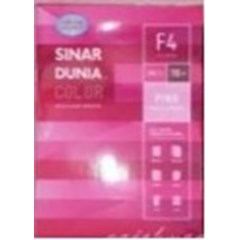 kertas f4 warna merah muda merk sinar dunia, ukuran f4/folio 215 x 33