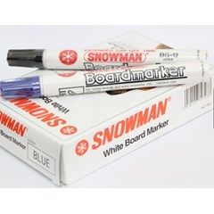 merk snowman, spidol besar boardmarker bg-12, warna hitam