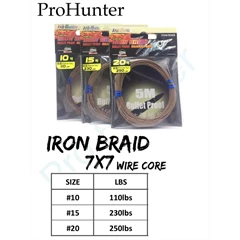 hook - iron braid 7x7 wire core