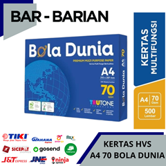 kertas print fotocopy hvs bola dunia a4 alat tulis