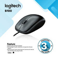 wired mouse logitech b100