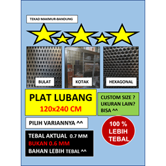 plat lubang besi ram grill speaker
