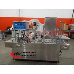 mesin penutup gelas 2 line mesin cup sealer 2 line untuk amdk