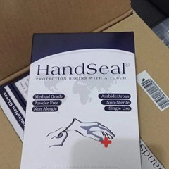 sarung tangan tanpa debu ukuran m (violet) handseal nitrile