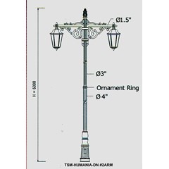 tiang pju decorative humania-dn2arm