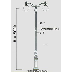 tiang pju decorative y5-2arm