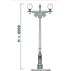 tiang pju decorative up-2arm