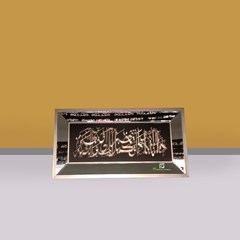 cermin kaligrafi black gold landscape deluxe kerajinan kayu
