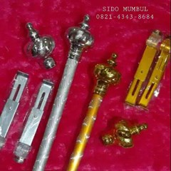 tiang gagang gorden pipa emas