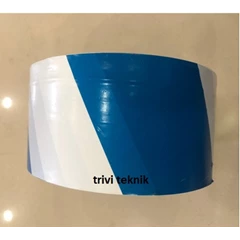 pita pembatas barikade putih biru, warning tape barricade police line