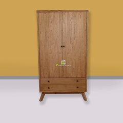 lemari brown almond kerajinan kayu
